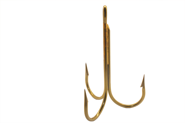 Mustad Treble Hooks 3551, Size 10/0 BX 25 (no lead) snag hook - Delta